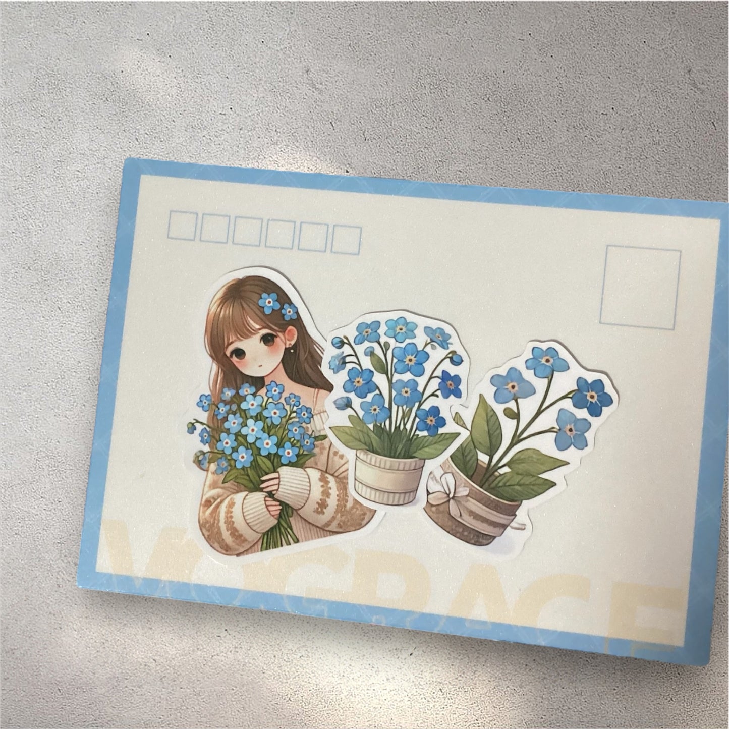 Forget Me Not Girl Stickers Set