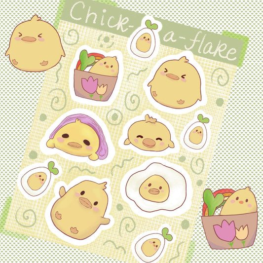 Chick-a-flake Sticker Sheet